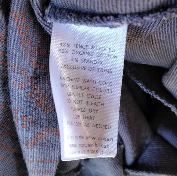 Toad & Co Geometric Print Heathered Organic Cotton Tencel Blend Pockets Small - Picture 8 of 8